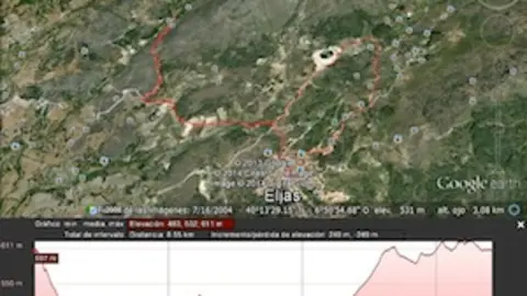 Recorrido de la I Carrera Solidaria U Lagartu running