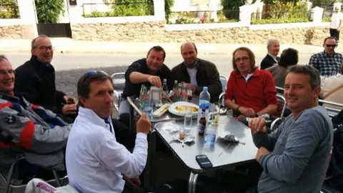 Moteros extranjeros el domingo en la ruta de la tapa soyana