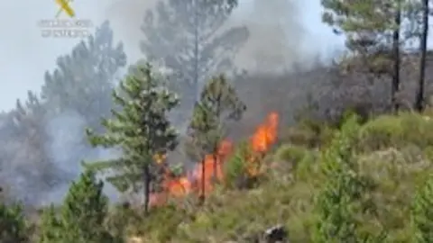 Incendio en la provincia de C&aacute;ceres
