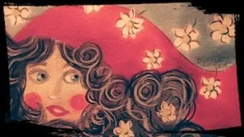 Caperucita Colorá (pintura a pastel) de Mar&iacute;a del Puerto Tovar