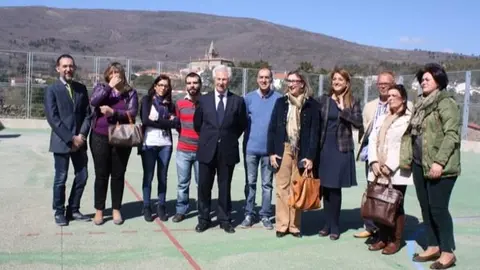 Imagen en las pistas deportivas del IESO Valles de Gata