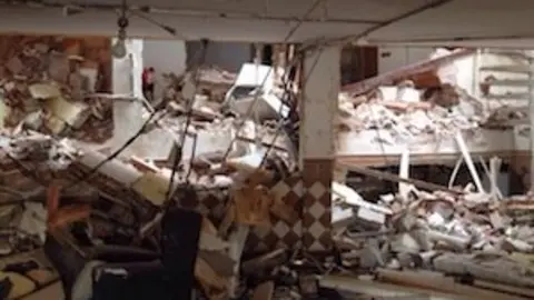 Estado en el que ha quedado la vivienda tras la explosi&oacute;n