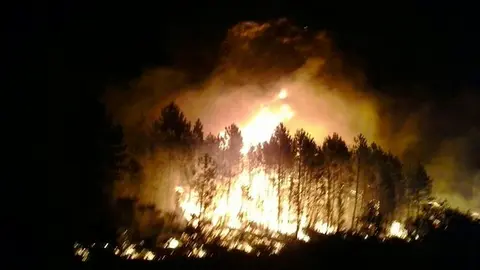 Incendio en Valverde del Fresno 28 de julio de 2015