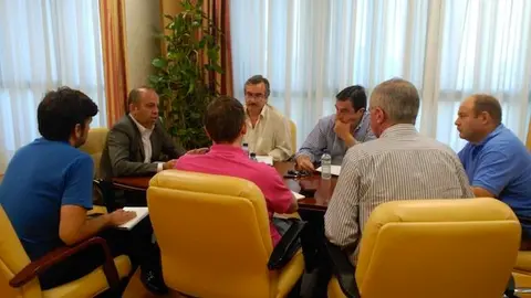 El consejero Jorna con las organizaciones agrarias el viernes, 21 de agosto en M&eacute;rida