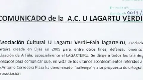Cabecera del comunicado