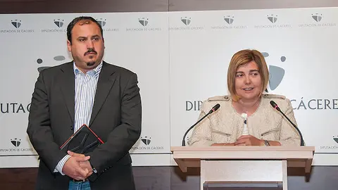 Charo Cordero, presidenta de la Diputación, y Alfonso Beltrán, vicepresidente