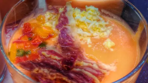Gazpacho jamón de Sibarigata
