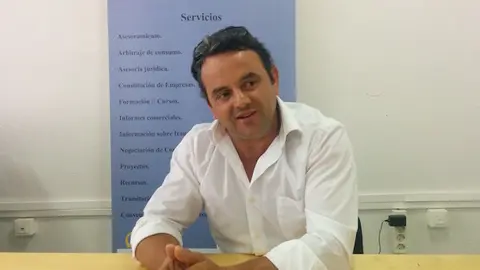 El presidente de Arigata durante la entrevista