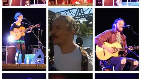 Javier Álvarez y los ocho finalistas de Cantando a la Rivera en Moraleja