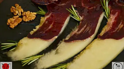 Delicioso melón con jamón wagyu ibérico, propuesta de Sibarigata