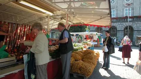 Mercado tradicional en Europa