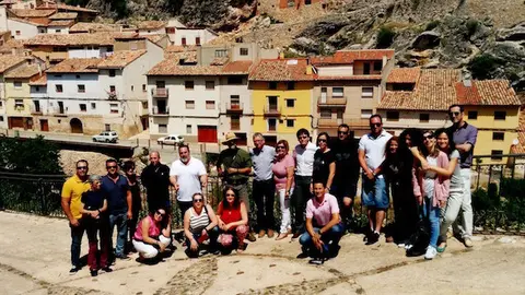 Participantes en el viaje de trabajo a los Parques Culturales maños