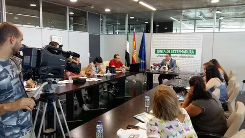 Francisco Martín Simón durante la rueda de prensa