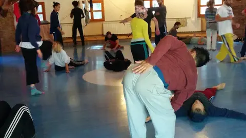 Alumnos del seminario impartido por el coreógrafo David Zambrano en Lalita