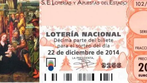 Décimo de Lotería de Navidad
