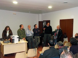 Convocantes durante la reunión