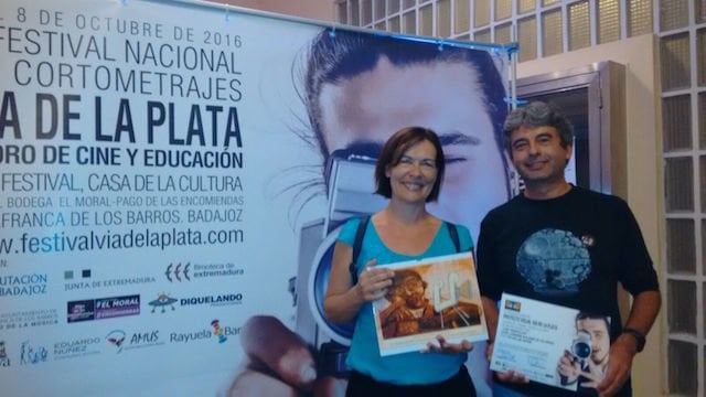 Montse Vázquez y Michel Augusto en el III Festival Nacional de Cine Vía de la Plata